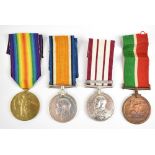 A Royal Navy group of four awarded to K.15927 Stoker First Class B. Nettleton comprising Naval