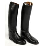 A pair of Maxwell of London black leather riding boots, height 49cm, length of sole 29cm, stamped