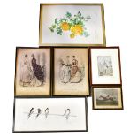 A quantity of prints and decorative watercolours to include a limited edition signed print,