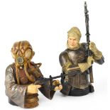 Two boxed Star Wars collectible mini busts of Dengar and Zuckuss, height of tallest 24cm (2).