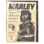 BOB MARLEY & THE WAILERS; a flyer bearing numerous signatures including Bob Marley,