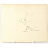 HERGÉ (GEORGES PROSPER REMI, 1907-1983); pencil sketch,
