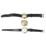 Two vintage gentlemen's 9ct gold wristwatches,