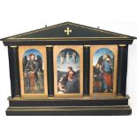 A 20th century ecclesiastical triptych,