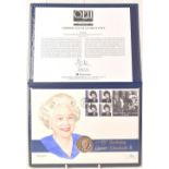 WESTMINSTER MINT; the Queen Elizabeth II hand painted gold coin first day cover, limited edition no.