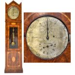 An early 19th century mahogany crossbanded and satinwood inlaid longcase clock,