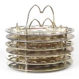 A set of three silver plated Communion trays,