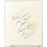 BRUCE LEE; a slip of paper signed and inscribed in ink 'Best Wishes from your friend Bruce Lee'.