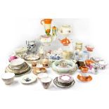 A quantity of mainly late 19th/early 20th century ceramics to include Staffordshire month plates,