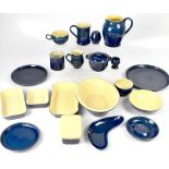 A good quantity of Denby 'Cottage Blue' pattern tableware including serving dishes,