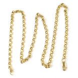 A 9ct yellow gold link necklace, approx 19.8g.
