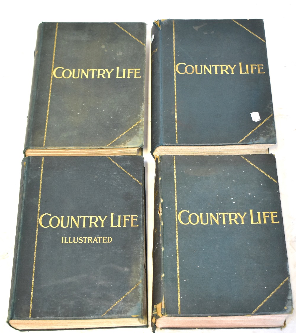 Four bound volumes of 'Country Life' magazine, 1911-1913.