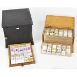 Two cases of microscope slides,