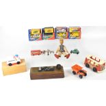 A quantity of toys to include boxed Corgi and Matchbox type diecast vehicle,