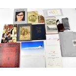 A small collection of Concorde ephemera contained within a Concorde grey plastic wallet,