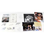 BOXING; a large group of ephemera bearing various signatures including photographs,