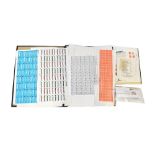 A collection of stamps to include unused pre-decimal sheets of stamps dating mainly from 1968 and