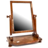 A 19th century mahogany rectangular dressing table swing mirror, height 49cm.