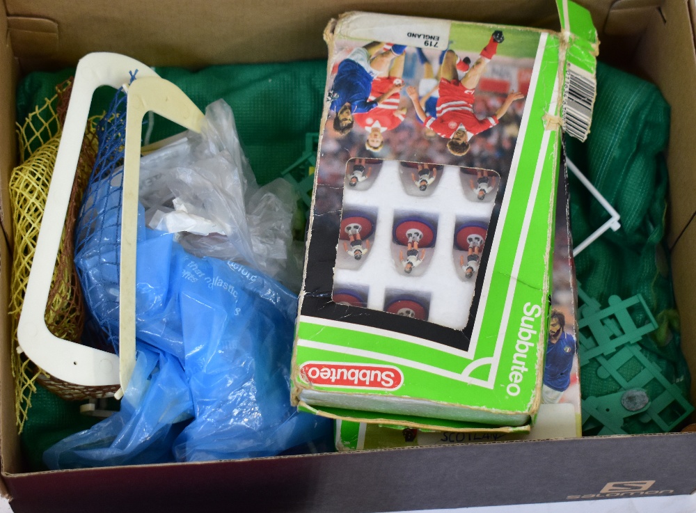 Various vintage toys to include Subbuteo teams, nets, figures and pitch, - Image 3 of 3