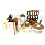 A quantity of retro ceramics and kitchenalia to include Hornsea 'Saffron' pattern coffee service,