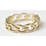 A 9ct gold open eternity band ring, size R, approx 2.6g.