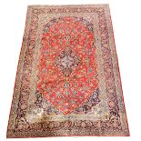A fine hand knotted Persian wool carpet from the Kashan region,