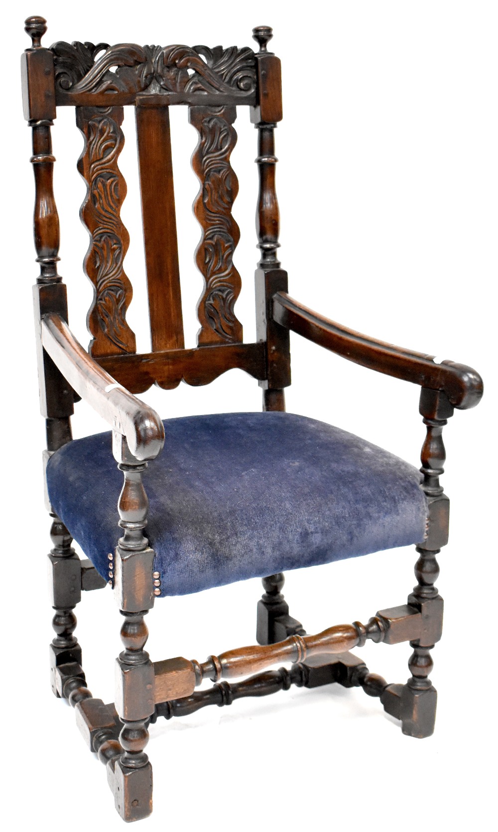 An early 19th century Victorian oak armchair/carver,