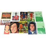 LIVERPOOL FC; a group of ephemera including pages from magazines, reproduced photographs,