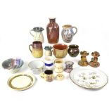 A quantity of studio and studio-style pottery,