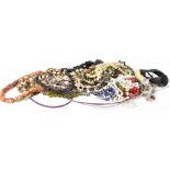 A large bag of costume jewellery to include modern,