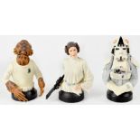 A boxed collection of Star Wars collectible mini busts comprising Princess Leia,