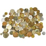 A quantity of mainly British mixed coinage.