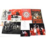 LIVERPOOL FC; a group of ephemera to include programmes, ticket stubs, etc,