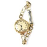LIMIT III; a ladies' vintage 9ct gold wristwatch,
