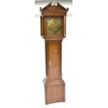 An early 19th century oak longcase clock,