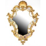 A large modern wall mirror in the Chippendale style,