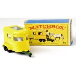 A boxed Matchbox series pony trailer no.