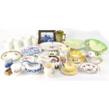 A small mixed lot of ceramics to include Portmeirion, Limoges, Carltonware, Crown Devon, Spode,