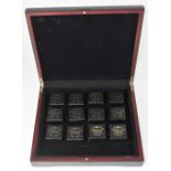 THE LONDON MINT OFFICE; a cased set of twelve mint coins,