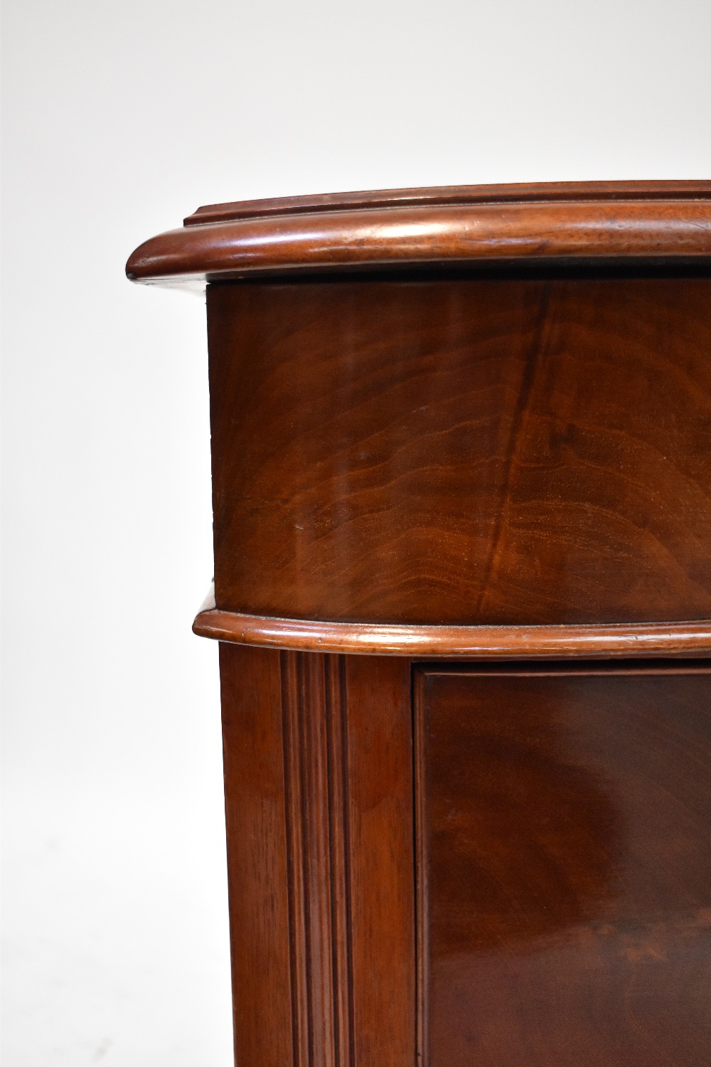 A Victorian mahogany serpentine front three-drawer chest, - Image 2 of 3