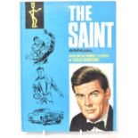 THE SAINT; an annual bearing the signatures of Roger Moore, Leslie Charteris and others,