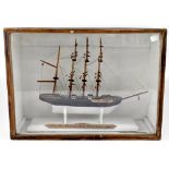 THE CISSIE; a model of a 19th century four-masted schooner made by German prisoners of war,