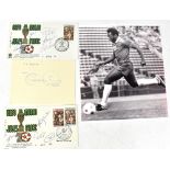 BRAZIL; a photograph of Pelé, sold with a single card bearing his signature inscribed, 'F.C.