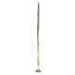 SAMPSON MORDAN; a hallmarked silver candle snuffer in the form of a blowpipe,