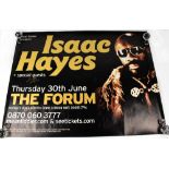 ISAAC HAYES; a poster signed by the star, along with his percussionist Willie Hall.