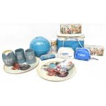 A quantity of mainly airline related items to include a BOAC ice bucket in the form of a globe,