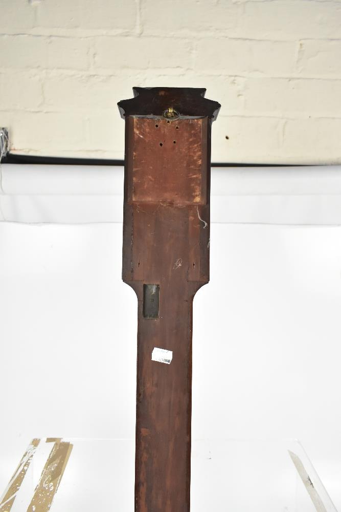 DOLLAND OF LONDON; a late George III mahogany stick barometer with silvered dial, height 101cm. - Image 5 of 6