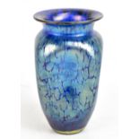 LOETZ; an Art Glass papillion vase, with impressed detail and iridescent colourway, smooth pontil
