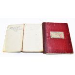 Two RAF handwritten work books to 1737541 C McClure, one titled 'One to One Course number 2 G.A.S,