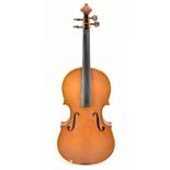 WILLIAM HIMAN JONES; a full-size English viola, labelled 'Made by William H Jones, Ickenham